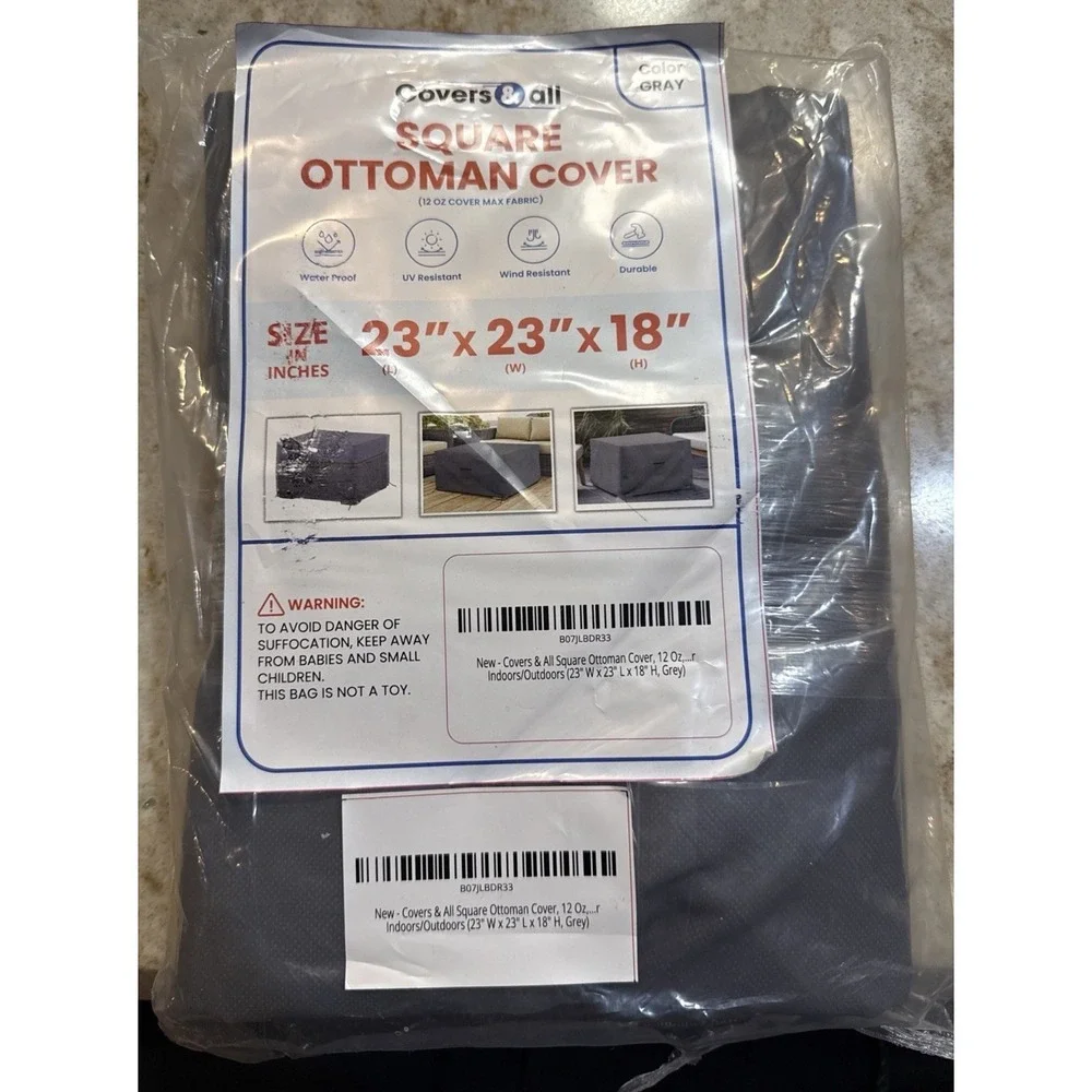 Covers‎ & All Outdoor Ottoman Cover, 12 Oz 23